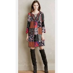 Anthropologie One September Arcata Patchwork Dress